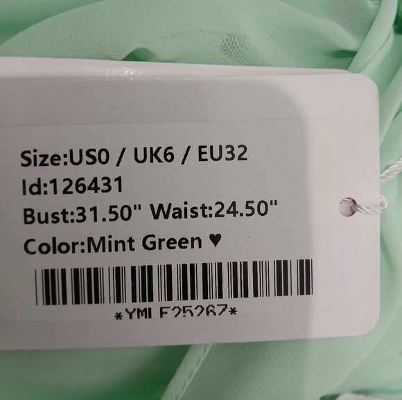 NWT JJs Housr Mint Green Off-Shoulder Chiffon Flowy Maxi Dress Long Gown Size XS - Picture 2 of 10